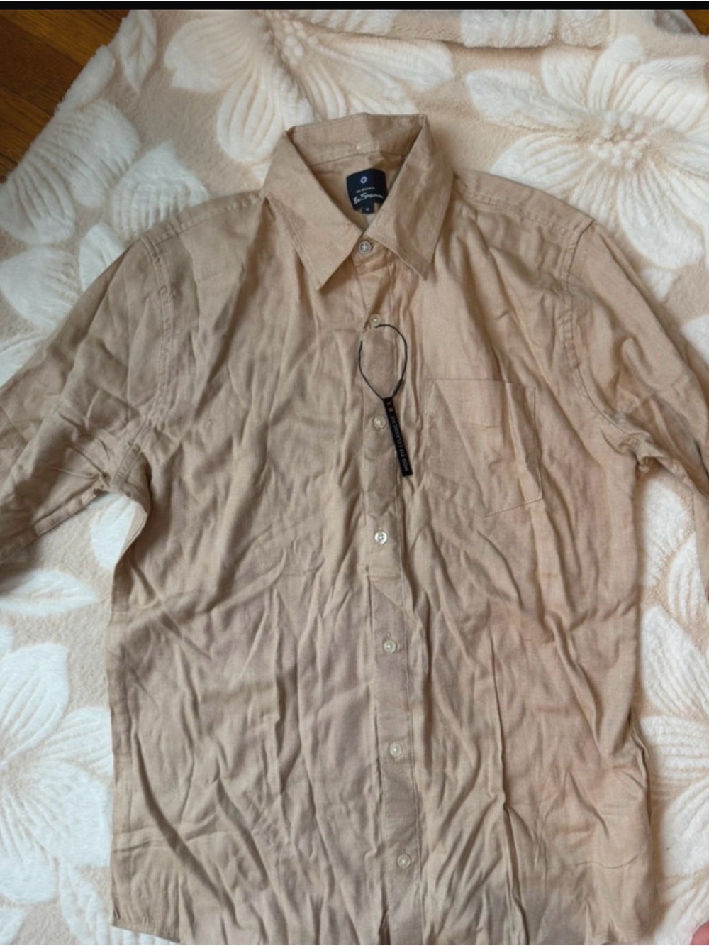 Ben Sherman Beige Casual Button-Down Shirt